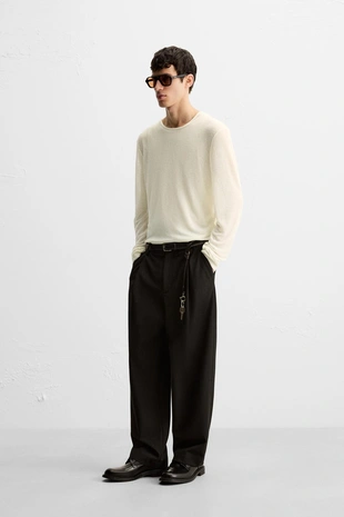 Футболка из полупрозрачной ткани с текстурой- Заказать в России