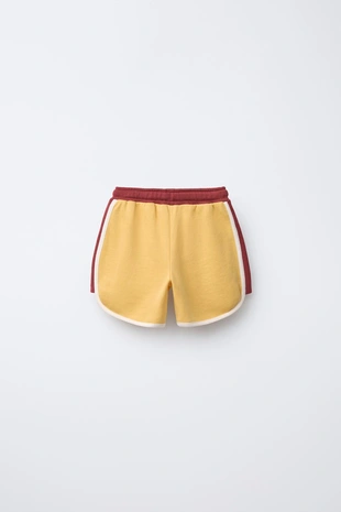 Yellow | 5431/731/300 - Zara Шорты из мягкой ткани с вышивкой