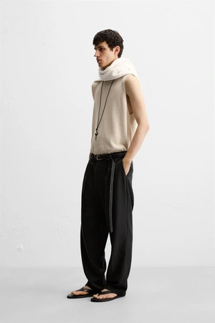 Брюки RELAXED FIT со складками- Заказать в России