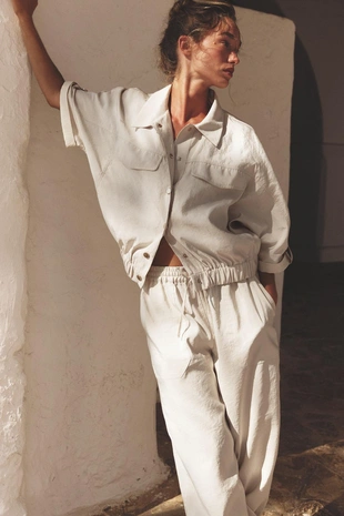 Рубашка сафари с короткими рукавами- Заказать в России