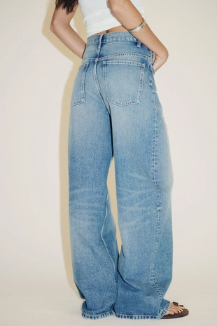 Джинсы TRF WIDE LEG с перекрестной талией и высокой посадкой- Заказать в России