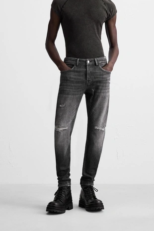 Купить Zara Джинсы SKINNY FIT с разрезами