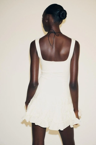 Комбинированное платье с объемом- Заказать в России