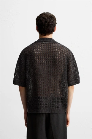 Ажурное трикотажное поло- Заказать в России