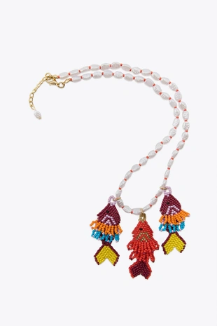 Набор ожерелий с рыбками и сердцем- Заказать в России