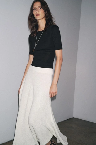 Хлопковая футболка с эффектом потертости- Заказать в России