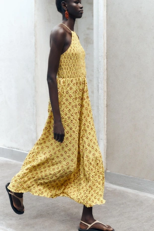 Платье миди с принтом- Заказать в России