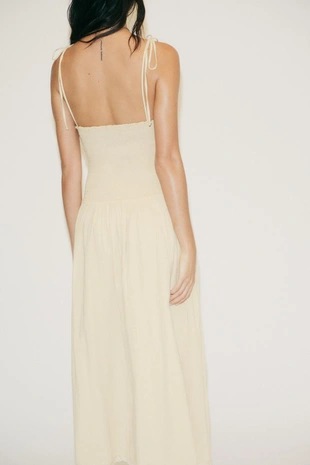 Комбинированное платье миди в рубчик- Заказать в России