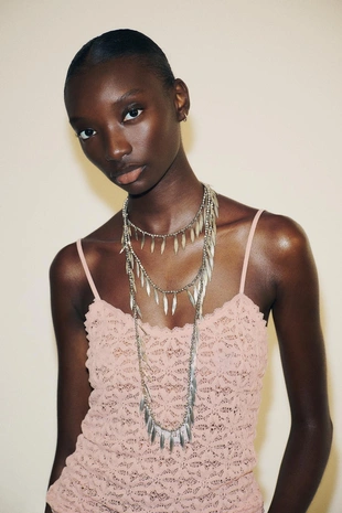 Кружевной топ на бретелях