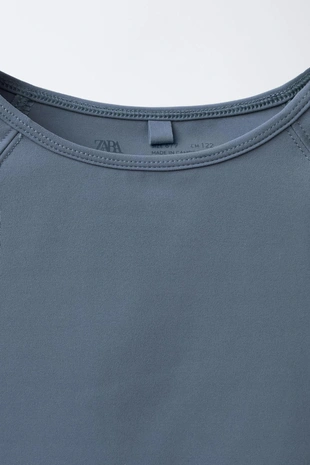 Grey | 0673/700/802 - Zara Футболка с вырезом