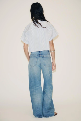 Укороченная рубашка из поплина- Заказать в России