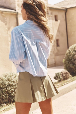 Рубашка оксфорд CROPPED- Заказать в России