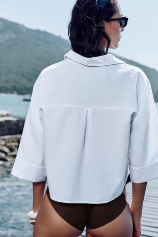 Рубашка оксфорд CROPPED