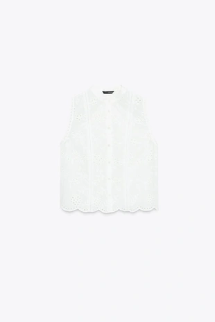 Рубашка с ажурной вышивкой- Заказать в России