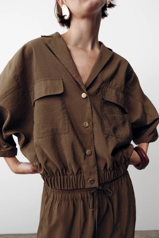 Рубашка сафари с короткими рукавами- Заказать в России