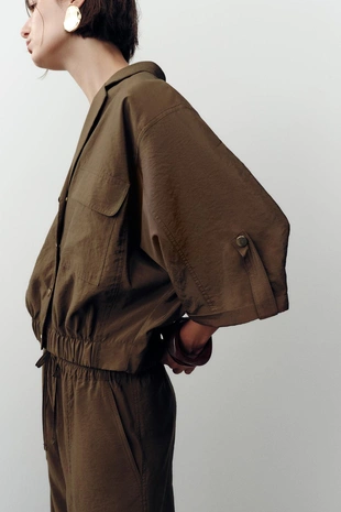 Рубашка сафари с короткими рукавами- Заказать в России