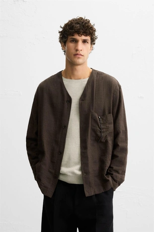 Жаккардовая рубашка в полоску- Заказать в России