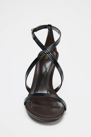 Black | 1343/610/800 - Zara Босоножки на высоком каблуке