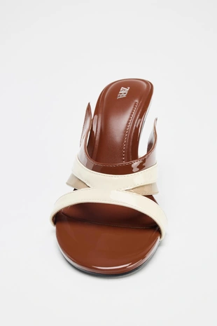 Multicoloured | 3312/610/202 - Zara Асимметричные босоножки на каблуке