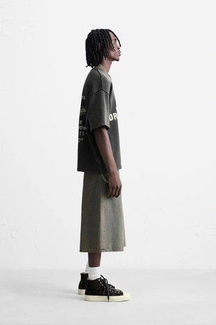 Толстовка с эффектом потертости с графическим принтом- Заказать в России