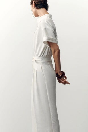 Длинный комбинезон из крепа- Заказать в России