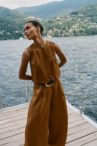 Атласный топ на запáх- Заказать в России