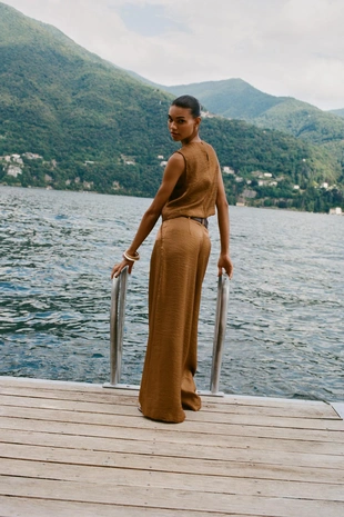 Атласный топ на запáх- Заказать в России