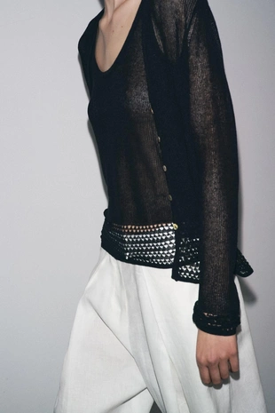 Ажурный кардиган- Заказать в России