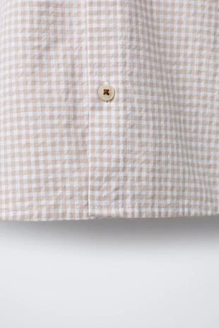 Рубашка в клетку виши с карманом- Заказать в России