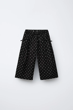 Брюки-кюлоты в горошек- Заказать в России