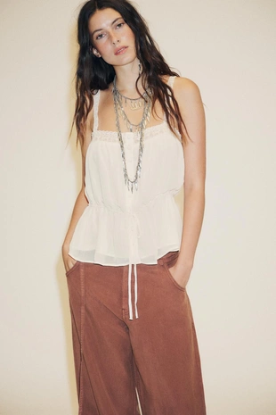 Кружевной топ из жоржета- Заказать в России