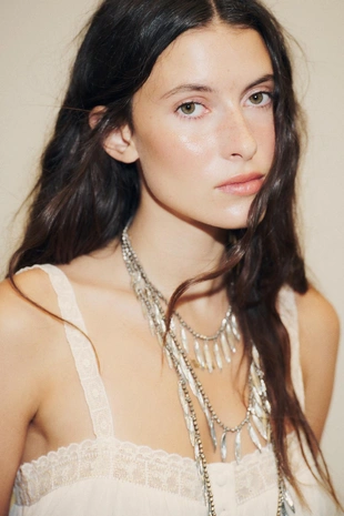 Кружевной топ из жоржета- Заказать в России