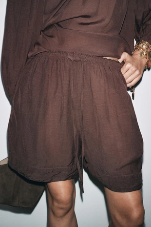 Шорты из льняной ткани — ZW COLLECTION- Заказать в России