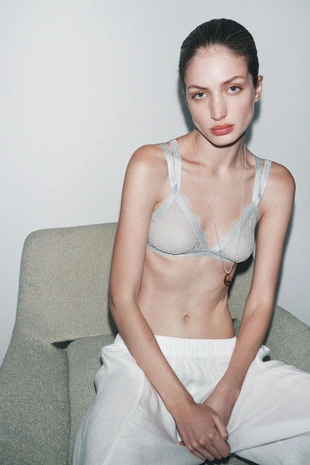 Комбинированный кружевной бралетт- Заказать в России