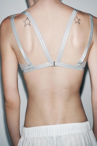 Комбинированный кружевной бралетт- Заказать в России