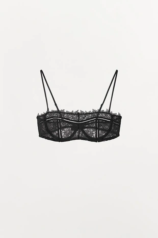 Кружевной сетчатый бюстгальтер на косточках- Заказать в России