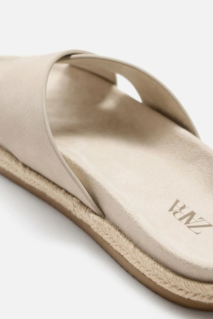 Кожаные сандалии со скрещенными ремешками- Заказать в России