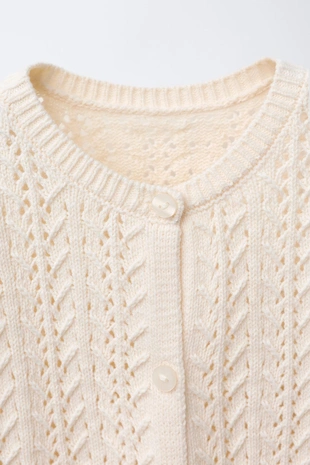 Романтичный вязаный кардиган- Заказать в России