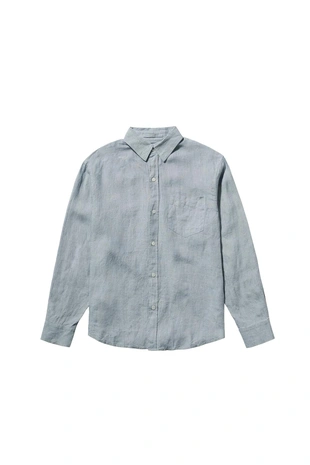 Sky blue | 5344/187/403 - Zara Рубашка RELAXED FIT из 100% льна
