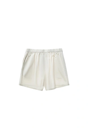 Полосатые хлопковые шорты-бермуды с коноплей- Заказать в России