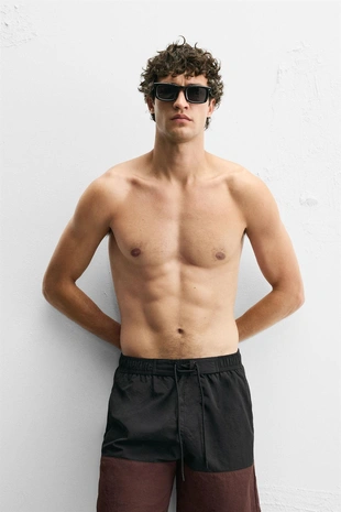 Длинные плавки в стиле COLOR BLOCK- Заказать в России