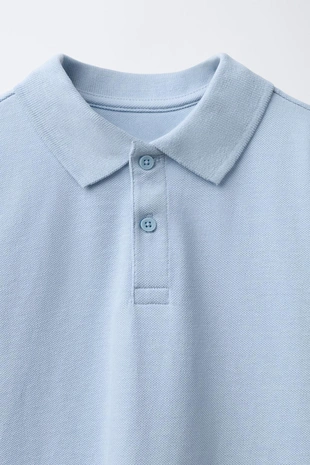 Sky blue | 1887/563/403 - Zara Поло из пике