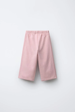 Брюки WIDE LEG из мягкой ткани с мишкой- Заказать в России