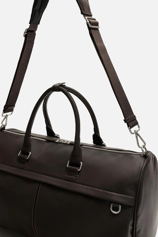 Brown | 3107/520/700 - Zara Дорожная сумка из рельефной ткани
