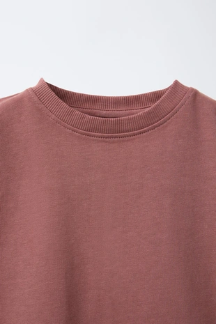 Комплект из однотонной футболки и брюк  WIDE LEG