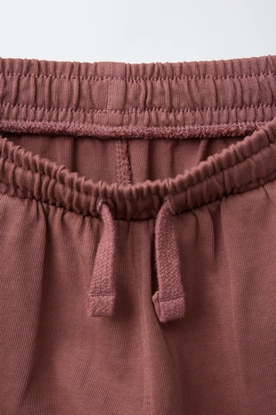 Комплект из однотонной футболки и брюк  WIDE LEG