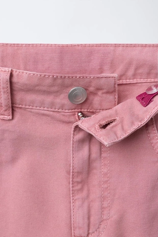 Джинсы WIDE LEG с вышивкой в виде бабочек- Заказать в России