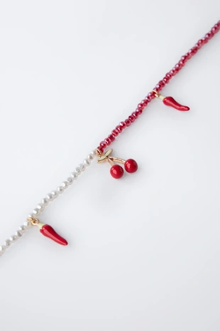 Red | 4319/738/600 - Zara Подвеска с перцами и вишнями