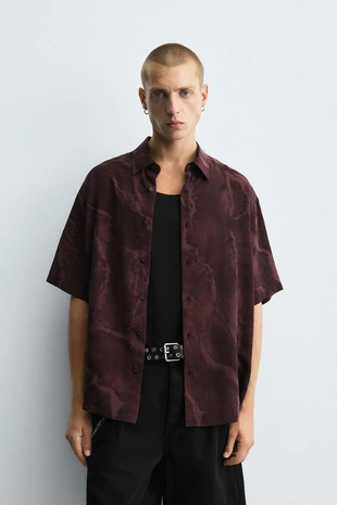 Рубашка из струящейся ткани с принтом TIE DYE- Заказать в России