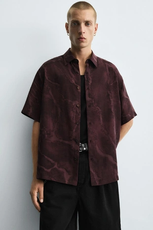 Рубашка из струящейся ткани с принтом TIE DYE- Заказать в России